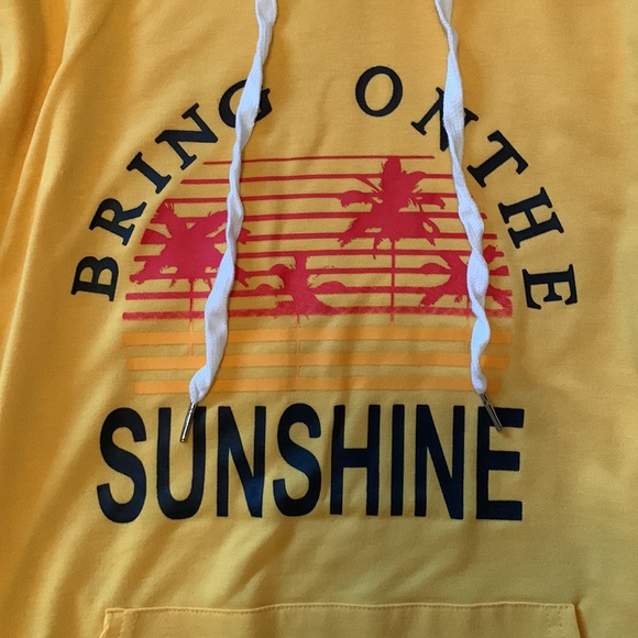 Yellow ‘Bring On The Sunshine’ Hoodie- size large - Picture 2 of 3